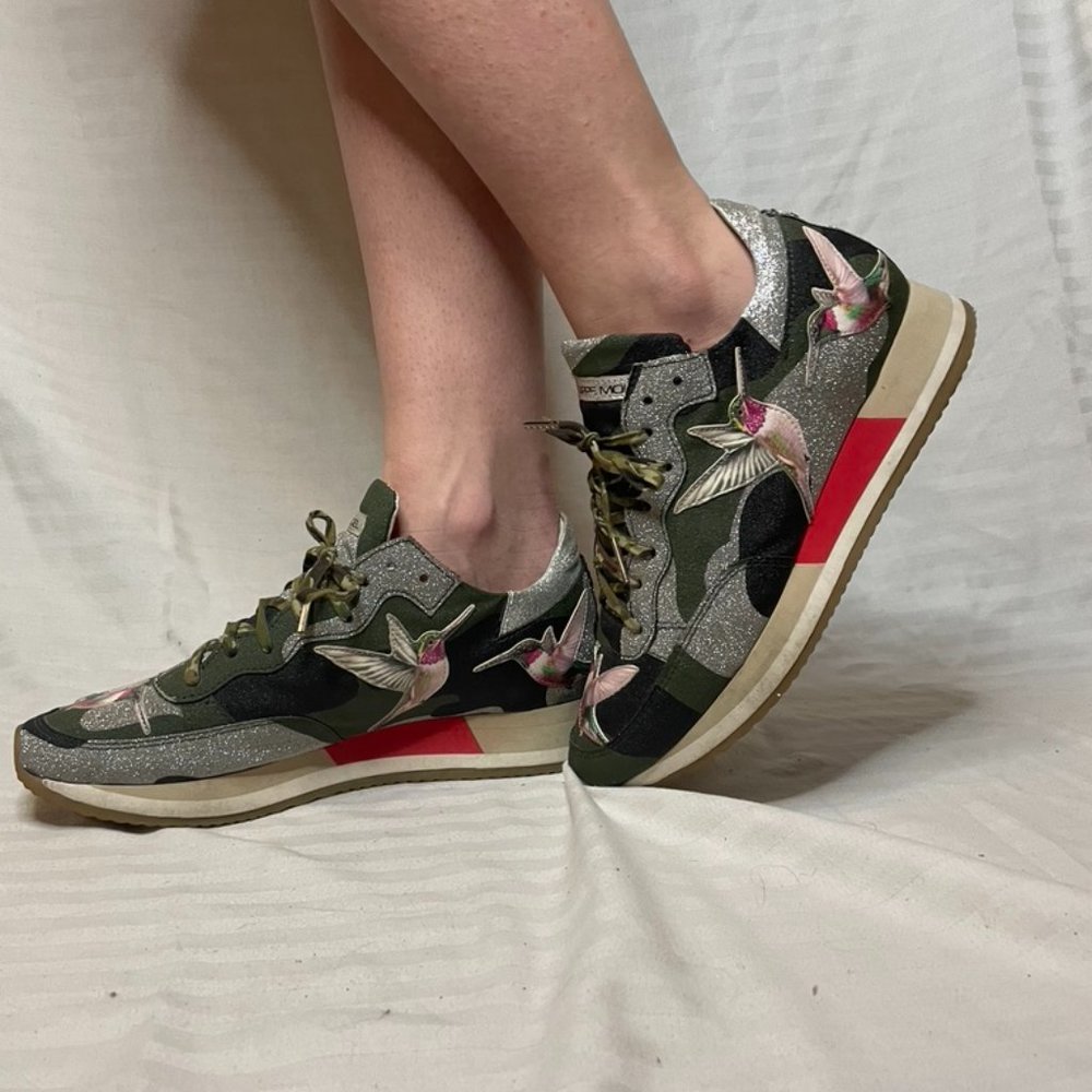 Phillipe Model Hummingbird multicolored sparkly sneakers (Perfect Condition)